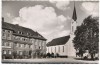 AK Simbach am Inn Pfarrkirche mit Bezirkskrankenhaus 1960