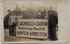 VERKAUFT !!!   AK Foto Gruppenfoto Arbeiter DHW Schultz & Sohn Bedachungs-Geschäft Kupfer-Arbeiten Hamburg Randstraße 1930 RAR