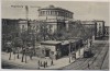AK Magdeburg Stadttheater mit Straßenbahn und Cafe 1919