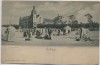 AK Kolberg Kołobrzeg Strandschloss mit Menschen Pommern Polen 1910