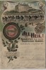 VERKAUFT !!!   Litho Altenburg All Heil ! vom Bundesfest des sächs. Radfahrer-Bundes Schloss Wappen Radfahrer 1901 RAR