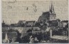 AK Lommatzsch Ortsansicht mit Kirche Inflation 1922