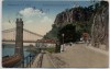AK Bodenbach a. d. Elbe Děčín Tetschen Schäferwand und Kettenbrücke Böhmen Tschechien 1920
