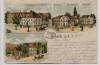 AK Gruss aus Bobeck Gasthaus zum wilden Mann Schule Kirche ... bei Bad Klosterlausnitz Thüringen 1904 RAR