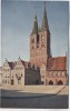 AK Farbfoto Stendal Rathaus und Marienkirche 1915