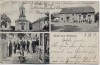AK Gruß aus Walheim (Haut-Rhin) Kirche Kegelbahn Wirtschaft Elsass Frankreich 1912 RAR