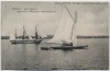 VERKAUFT !!!   AK Potsdam Kgl. Fregatte mit Segelboot des Kronprinzen 1910 RAR