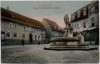 Präge-AK Lucka in Thüringen Markt mit Wettinbrunnen 1910 RAR mit Restaurant zum goldenen Stern 1910 RAR