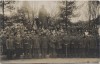 AK Foto Bad Wörishofen Gruppenfoto Soldaten mit Kneipp-Statue Lazarett 1. WK Feldpost 1916 RAR