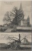 AK Dontrien Kirche vor und nach der Sprengung 1. WK Feldpost Marne Frankreich 1915