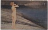 AK Degi-Gemälde Nr. 539 Echo von Hagborg Frau steht nackt am Wasser 1920