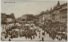 AK Foto Zagreb Jelacicev trg Marktplatz viele Menschen Kroatien 1926