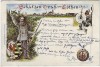 VERKAUFT !!!   AK Schützen-Gruß aus Cöthen Köthen Schütze Gewehr Wappen 1900 RAR