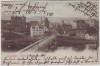 AK Saalfeld in Thüringen Ortsansicht mit Brücke 1905