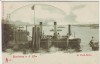 AK Hamburg an der Elbe St. Pauli Hafen mit Dampfer 1900