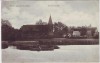 AK Gruß aus Kirchweyhe Kirche mit See Boot Weyhe Niedersachsen 1910