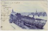 AK Frankfurt am Main Ortsansicht mit Brücke und Kirchen 1898
