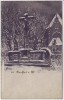 Künstler-AK Gruss aus Frankfurt am Main Peterskirchhof im Winter Peterskirche 1900 RAR