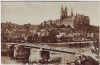 AK Foto Meissen Albrechtsburg und Dom mit Brücke Schiff 1927