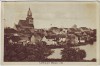AK Luftkurort Waren an der Müritz Ortsansicht mit Kirche 1930