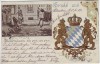 AK Gruss aus Bayern mit Wappen 1901