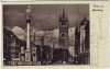 AK Gruss aus Straubing Dreifaltigkeitssäule und Stadtturm 1940