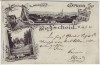 AK Gruss aus Wegscheid Totale Marktstrasse Kaserne Niederbayern 1899