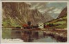 Künstler-AK Gudvangen Ortsansicht bei Aurland Sogn og Fjordane Norwegen 1900