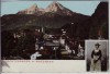 AK Berchtesgaden Ortsansicht mit Watzmann Frau in Tracht 1910