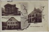 AK Gruss aus Sundheim Bahnhof Schule Gasthaus bei Kehl 1919 RAR