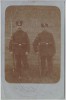 VERKAUFT !!!   AK Foto 2 Soldaten in Uniform und Bajonett 1. WK Feldpost 1914