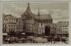 AK Foto Rostock Markt und Marienkirche Straßenbahn 1931