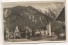 AK Foto Bayrischzell Ortsansicht mit Kirche und Denkmal 1935