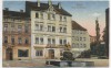 AK Zittau Schwanen-Brunnen mit Geschäften 1922