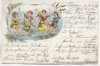 AK Litho Kinder am Strand spielend 1899