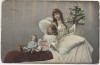 VERKAUFT !!!   AK Engel mit Weihnachtsbaum Kind und Spielzeug Soldatenkarte 1909