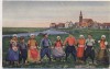 AK Friesland Kinder in Trachten vor Stadt 1920
