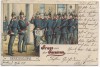 AK Gruss aus der Garnision Soldaten bei der Vereidigung Soldatenkarte 1908