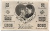 AK Briefmarken-Sprache Briefmarkensprache Herz mit Paar 1939