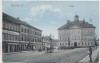 AK Hainichen Sachsen Markt mit Hotel goldener Löwe Stempel zurück vermisst Feldpost 1914 RAR
