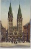 AK Bremen Dom mit Menschen und Strassenbahn 1910