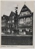 AK Foto Fritzlar an der Eder Rolandbrunnen mit Restaurant und Cafe 1940