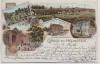 AK Litho Helmstedt Ortsansicht Bad Schule Waldfriede 1898
