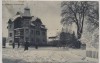 AK Zöblitz Schulstraße im Winter mit Menschen b. Marienberg 1920 RAR