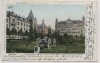 AK Dresden Sachsenplatz mit Jäger-Kaserne Kanone 1907