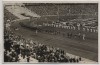 AK Foto Berlin Olympische Spiele Vorbeimarsch der norwegischen Ländermannschaft vor dem Führer Sonderstempel 1936 RAR