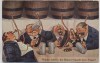 Künstler-AK Männer Bier trinkend Scherzkarte Fässer 1930
