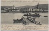 AK Boppard am Rhein Mittlere Stadtpartie mit Fähre Hotel Ackermann und Spiegel 1903