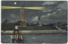 AK Kiel Holtenau Leuchtturm und Denkmal Kaiser Wilhelms des Grossen bei Nacht 1910