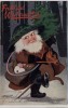 VERKAUFT !!!   Künstler-AK Fröhliche Weihnachten Weihnachtsmann im Wald No. 330 Oilette 1911